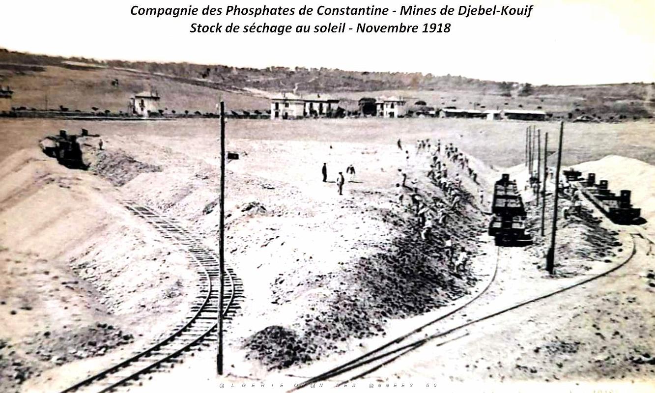 Djebel-Kouif - Mines - Sechage des Phosphates - 1918.jpg